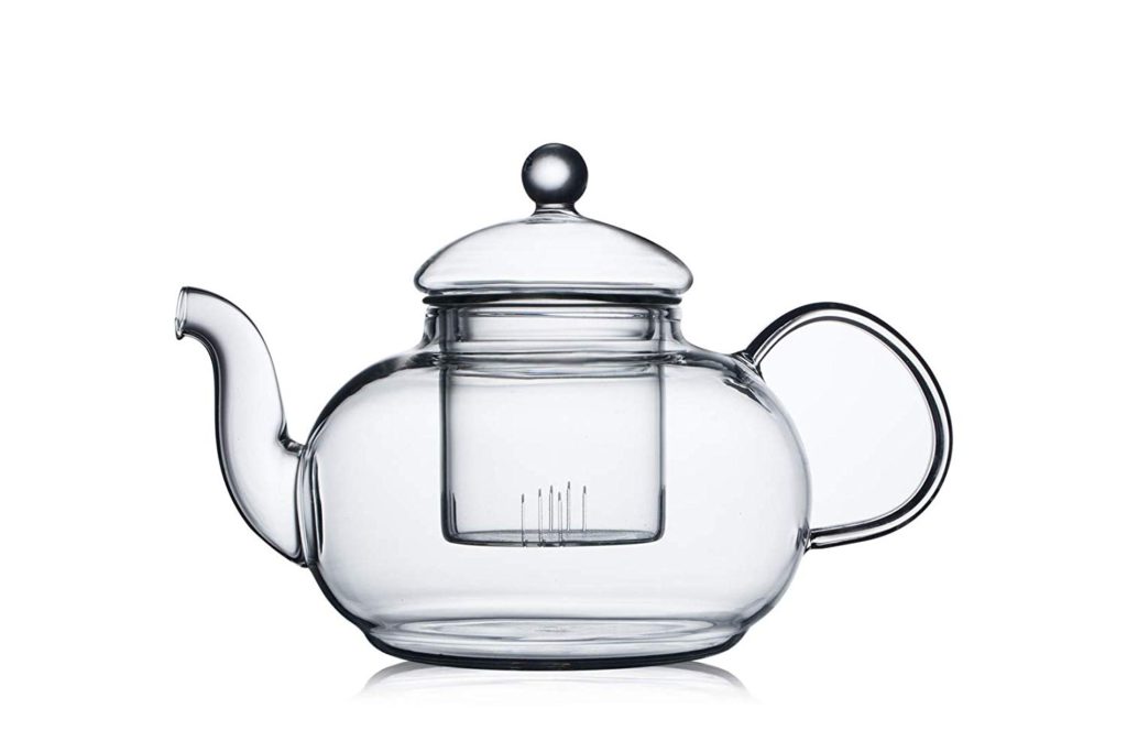 Beautiful Clear Glass Teapot for brewing Congestion Relief Tea