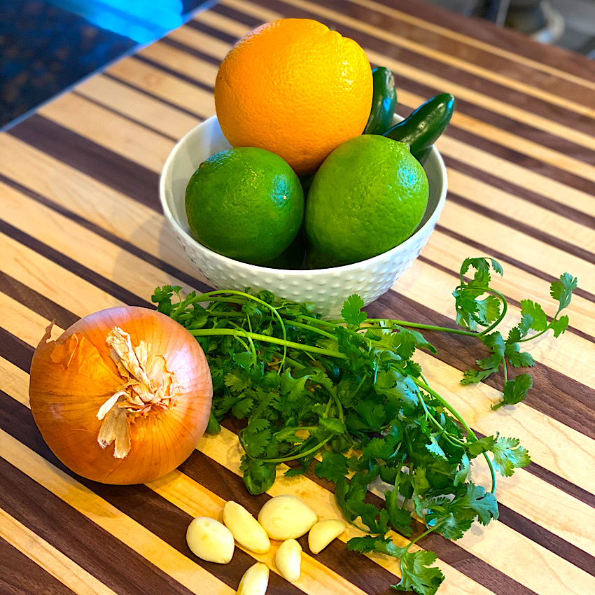 Instant Pot Pork Carnitas fresh ingredients