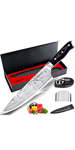 7" santuko knife with sharpener
