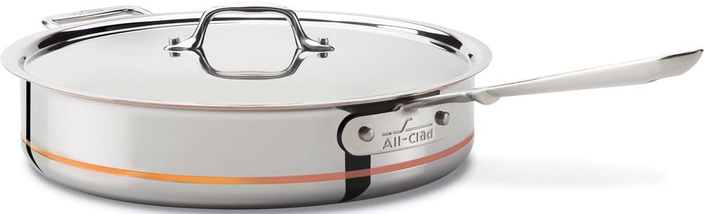 5qt  Saute pan. Stainless-steel with copper core
