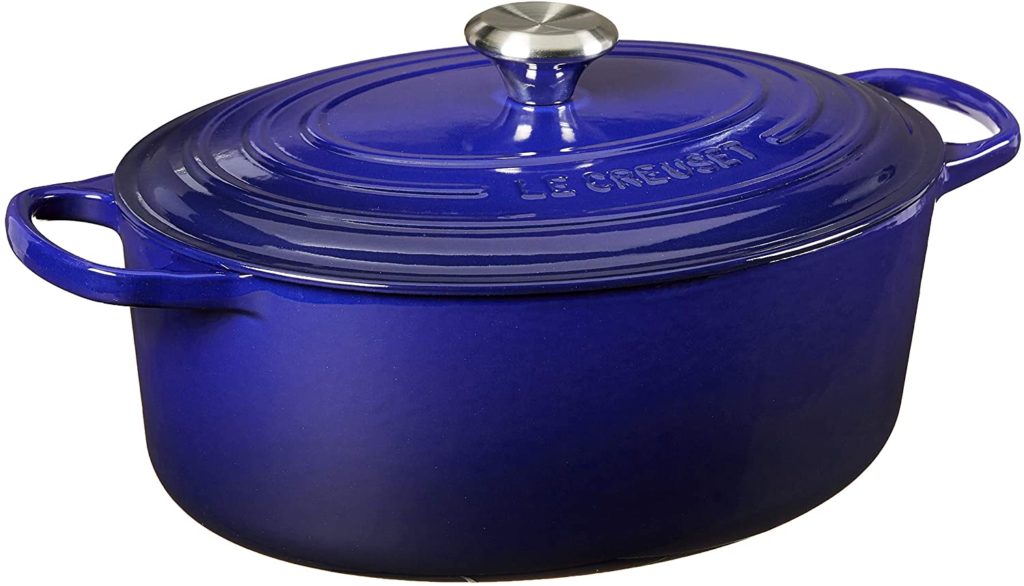 Oval enameled Cast Iron Dutch oven from Le Creuset
