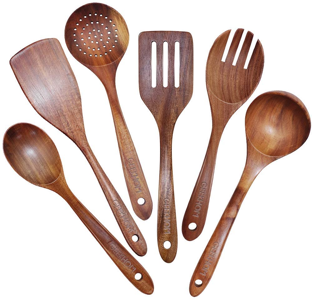 set of 6 wooden spoon
