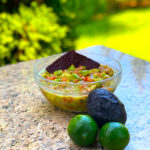 Avocado Salsa ready to serve in a glass bowl