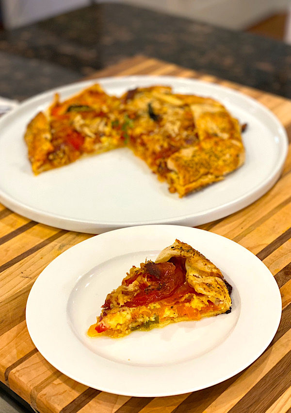 Slice of Rustic Tomato Tart Ready to enjoy