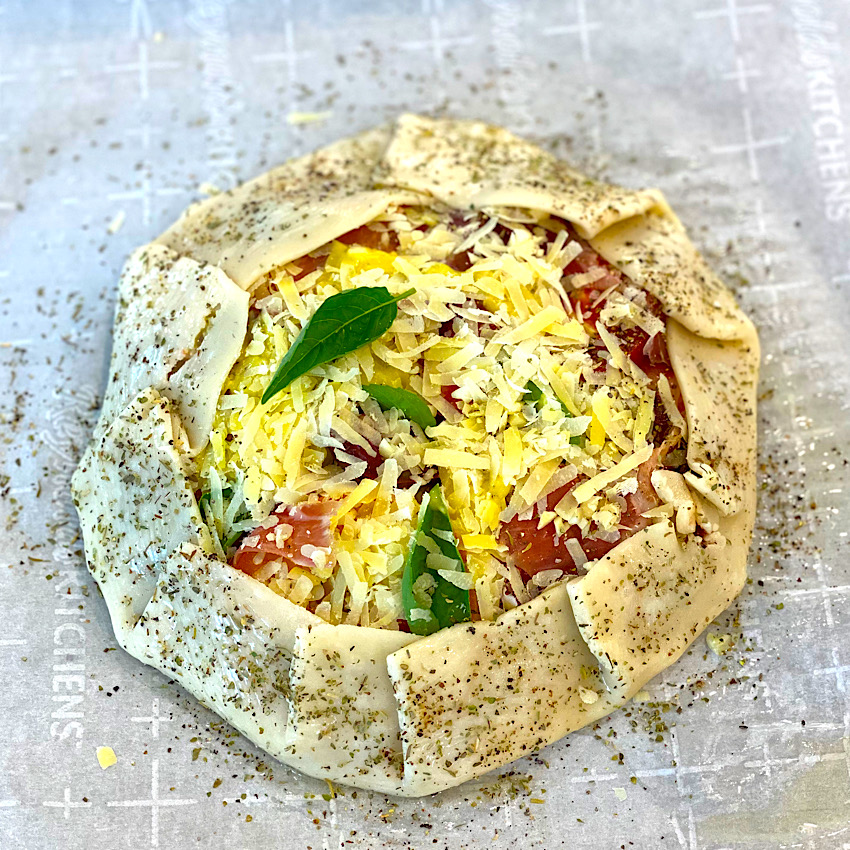 Rustic Tomato Tart ready for the oven