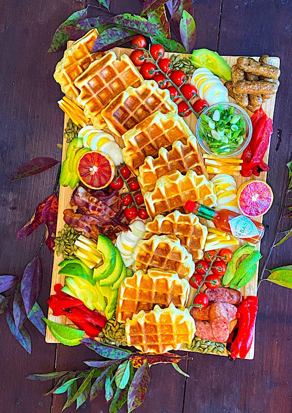 Gluten-Free Waffle Board ready for Celebrating