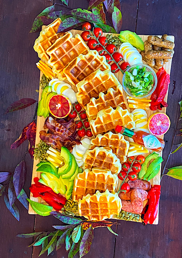 Gluten-Free Waffle Board ready for Celebrating