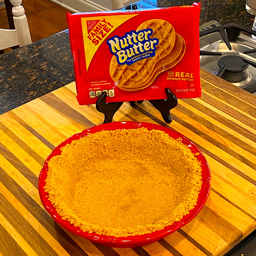 Pie crust made out of nutter Butter cookies