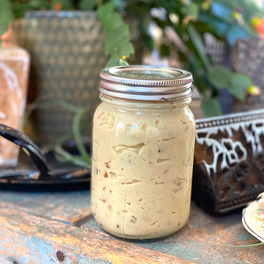 Store your Gluten-Free Cream of Mushroom Soup in an airtight container , like the mason jar in this photo, and it will keep for 1 week in the refrigerator.