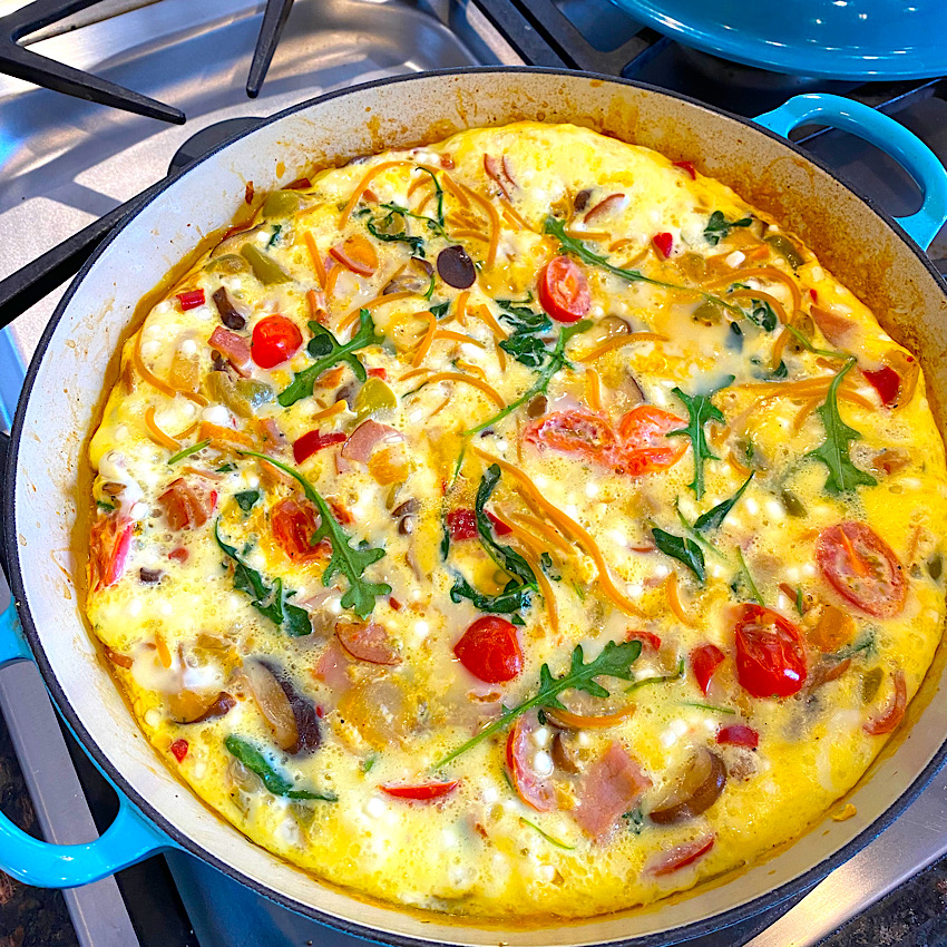 High Protein Frittata fresh out of the oven. 