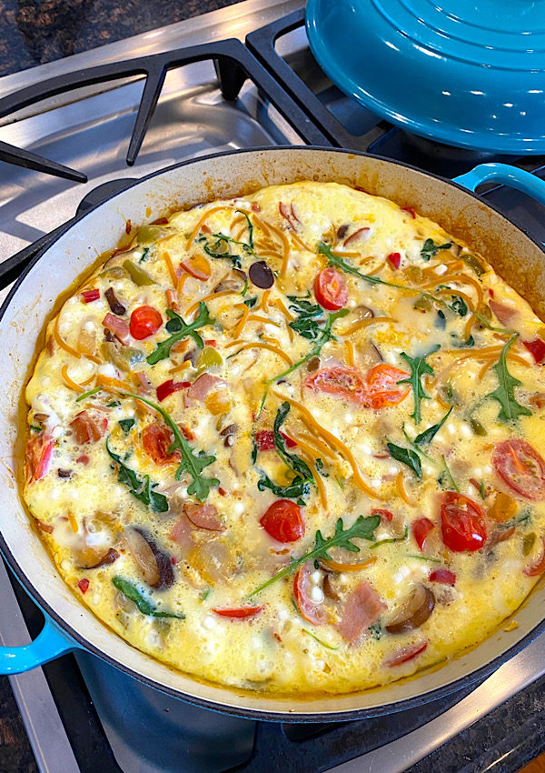 High Protein frittata fresh out of the oven